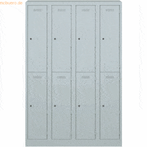 Bisley Garderobenschrank Primary Locker BxHXT 1200x1800x500mm lichtgra