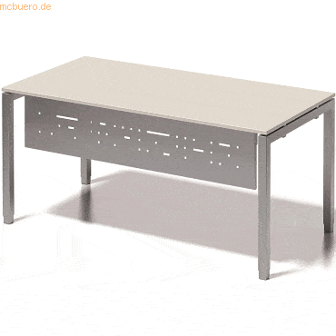 Bisley Fußraumblende für Schreibtisch Cito 1600mm Farbe silber