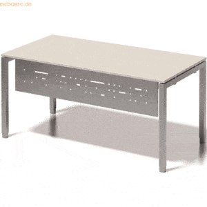 Bisley Fußraumblende für Schreibtisch Cito 1800mm Farbe silber