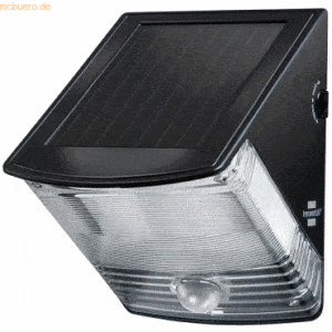 Brennenstuhl Solar-LED-Wandleuchte Sol 04 plus IP44 schwarz mit Bewegu
