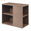 mcbuero.de Anstellcontainer BxTxH 400x800x720-760mm Nussbaum