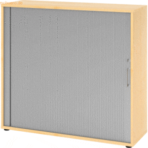 mcbuero.de Rollladenschrank 3OH BxTxH 120x40x110cm Griff BS Ahorn/Silb