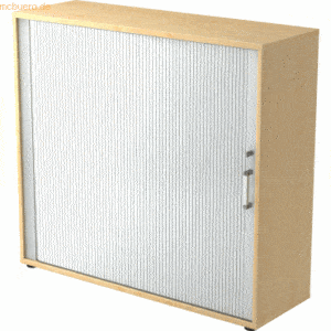 mcbuero.de Rollladenschrank 3OH BxTxH 120x40x110cm Griff CE Ahorn/Silb