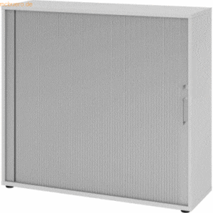 mcbuero.de Rollladenschrank 3OH BxTxH 120x40x110cm Griff BS Grau/Silbe