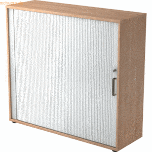 mcbuero.de Rollladenschrank 3OH BxTxH 120x40x110cm Griff SG Nussbaum/S