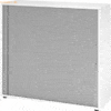 mcbuero.de Rollladenschrank 3OH BxTxH 120x40x110cm Griff BS Weiß/Silbe