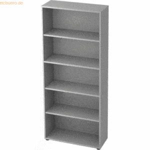 mcbuero.de Regal 5 Ordnerhöhen BxTxH 800x330x1880mm Grau