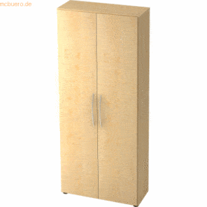 mcbuero.de Schrank Basic 5 OH BxTxH 80x33x188cm Griff BM Ahorn/Ahorn