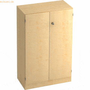 mcbuero.de Schrank Solid 3OH BxTxH 80x42x127cm Griff SG Ahorn/Ahorn