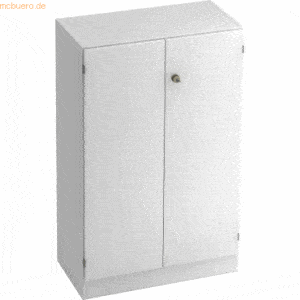 mcbuero.de Schrank Solid 3OH BxTxH 80x42x127cm Griff SG Weiß/Weiß