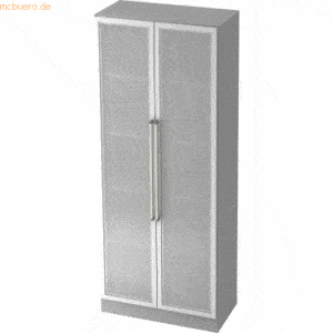 mcbuero.de Glastürenschrank Solid 5OH BxTxH 80x42x200