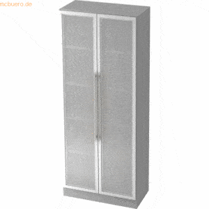 mcbuero.de Glastürenschrank Solid 5OH BxTxH 80x42x200