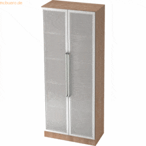 mcbuero.de Glastürenschrank Solid 5OH BxTxH 80x42x200