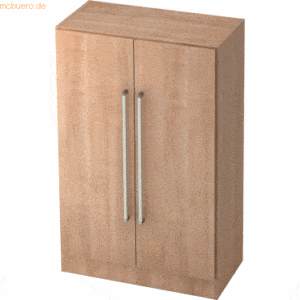 mcbuero.de Schrank Solid 3OH BxTxH 80x42x127cm Griff CE Nussbaum/Nussb