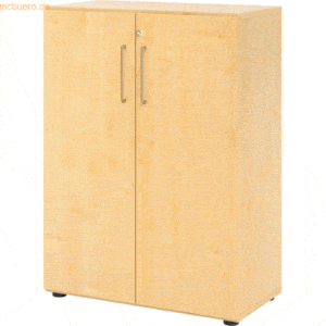 mcbuero.de Schrank Serie 9 3OH BxTxH 80x42x110cm Griff BS Ahorn