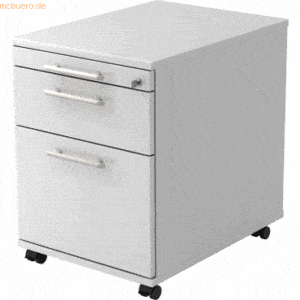 mcbuero.de Rollcontainer 58cm 1 Schub 1 Hängeregistratur Schloss Relin