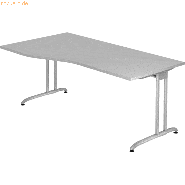 mcbuero.de Schreibtisch 1800x1000mm Grau