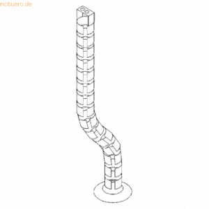 mcbuero.de Kabelspirale vertikal silber