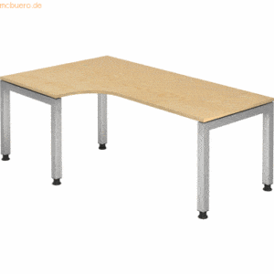 mcbuero.de Schreibtisch 200x120cm 90 Grad Ahorn