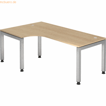 mcbuero.de Schreibtisch 200x120cm 90 Grad Eiche