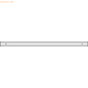 mcbuero.de Orga-Schiene 180cm ohne Halterung silber