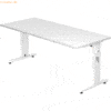 mcbuero.de Schreibtisch C-Fuß 180x80cm Weiß/Weiß
