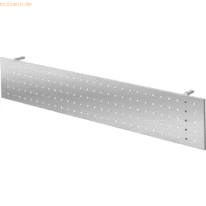 mcbuero.de Knieraumblende H=35cm 200cm Silber