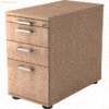 mcbuero.de Standcontainer 80cm 2 Schub 1 Hängeregistratur Schloss Chro