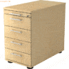 mcbuero.de Standcontainer 80cm 4 Schub Schloss Relinggriff Ahorn