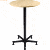 mcbuero.de Säulentisch 80cm Ahorn/schwarz