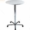 mcbuero.de Säulentisch 80cm grau/chrom