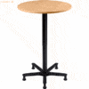 mcbuero.de Säulentisch 80cm Buche/schwarz