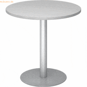 mcbuero.de Besprechungstisch 80cm grau/silber