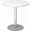 mcbuero.de Besprechungstisch 80cm weiß/silber