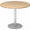 mcbuero.de Besprechungstisch 100cm Eiche/silber