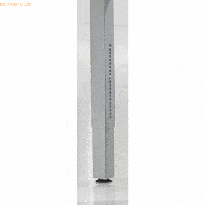 mcbuero.de Stützfuß 6cm quadratisch R Silber