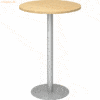 mcbuero.de Stehtisch 80cm Ahorn/silber
