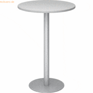 mcbuero.de Stehtisch 80cm grau/silber