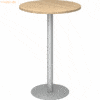 mcbuero.de Stehtisch 80cm Eiche/silber