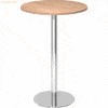 mcbuero.de Stehtisch 80cm Nussbaum/chrom