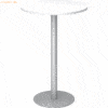 mcbuero.de Stehtisch 80cm weiß/silber
