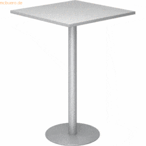 mcbuero.de Stehtisch 80x80cm grau/silber