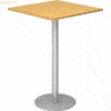 mcbuero.de Stehtisch 80x80cm Buche/silber