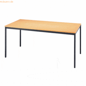 mcbuero.de Besprechungstisch 1600x800mm buche/schwarz