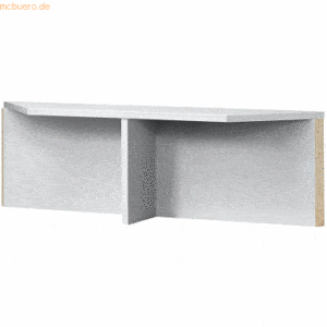 mcbuero.de Thekenaufsatz für Schreib-Eckwinkel 800x800mm Grau