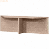 mcbuero.de Thekenaufsatz für Schreib-Eckwinkel 800x800mm Nussbaum