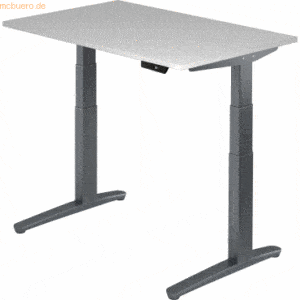 mcbuero.de Sitz-Steh-Schreibtisch elektrisch 120x80cm Grau/Graphit