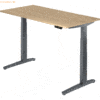 mcbuero.de Sitz-Steh-Schreibtisch elektrisch 160x80cm Eiche/Graphit