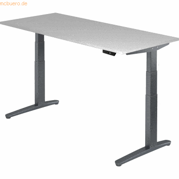 mcbuero.de Sitz-Steh-Schreibtisch elektrisch 180x80cm Grau/Graphit