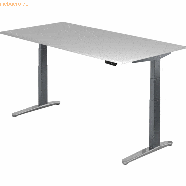 mcbuero.de Sitz-Steh-Schreibtisch elektrisch 200x100cm Grau/Graphit-al